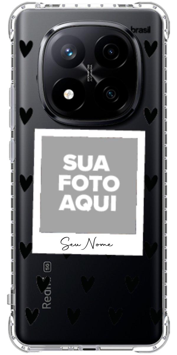 Capinha para Celular Polaroid Corações Black