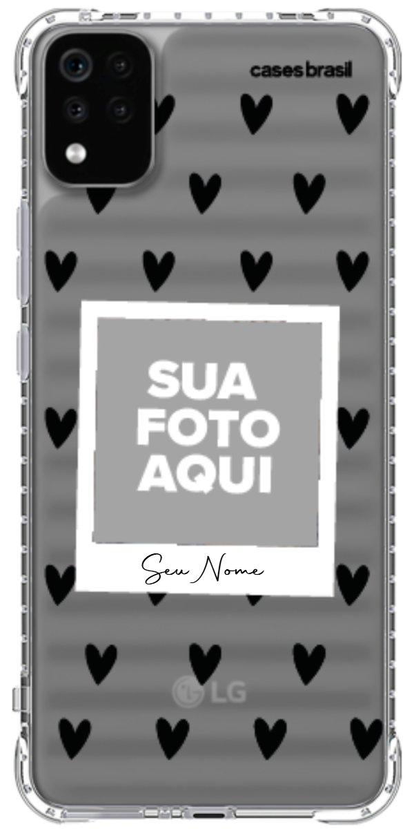 Capinha para Celular Polaroid Corações Black