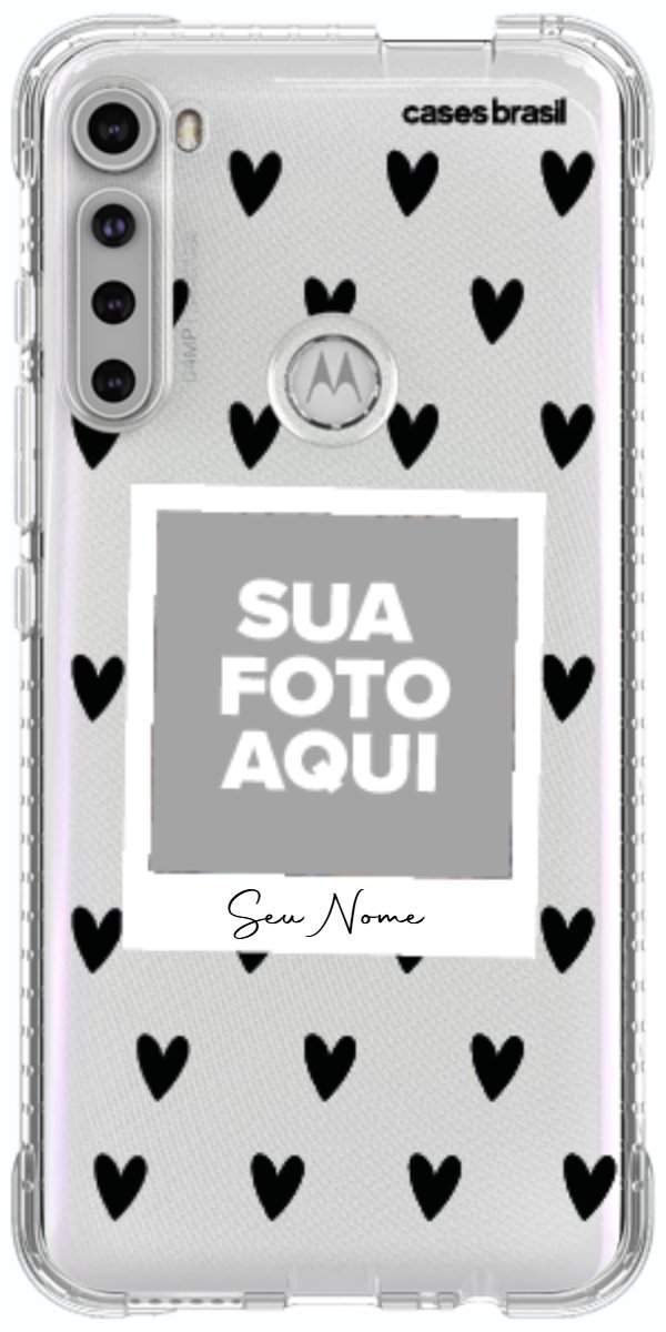 Capinha para Celular Polaroid Corações Black