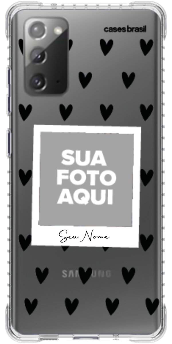 Capinha para Celular Polaroid Corações Black