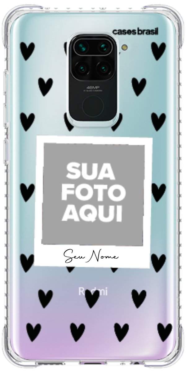 Capinha para Celular Polaroid Corações Black