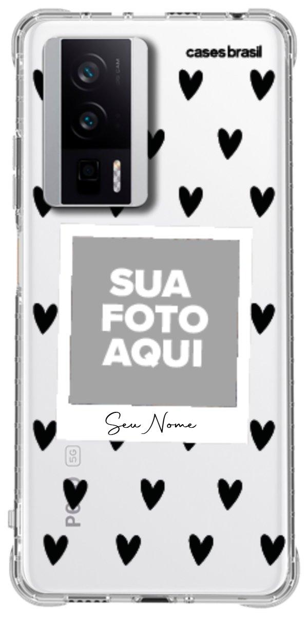 Capinha para Celular Polaroid Corações Black