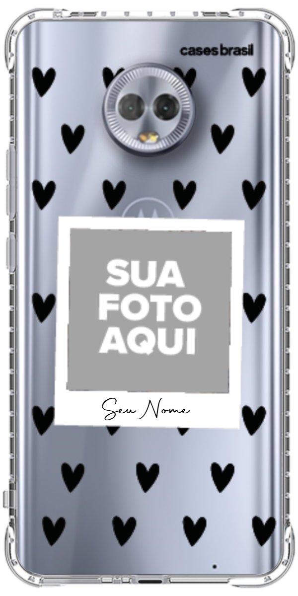 Capinha para Celular Polaroid Corações Black