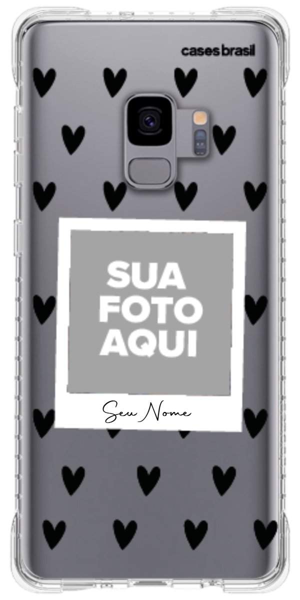 Capinha para Celular Polaroid Corações Black