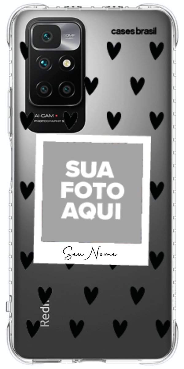 Capinha para Celular Polaroid Corações Black