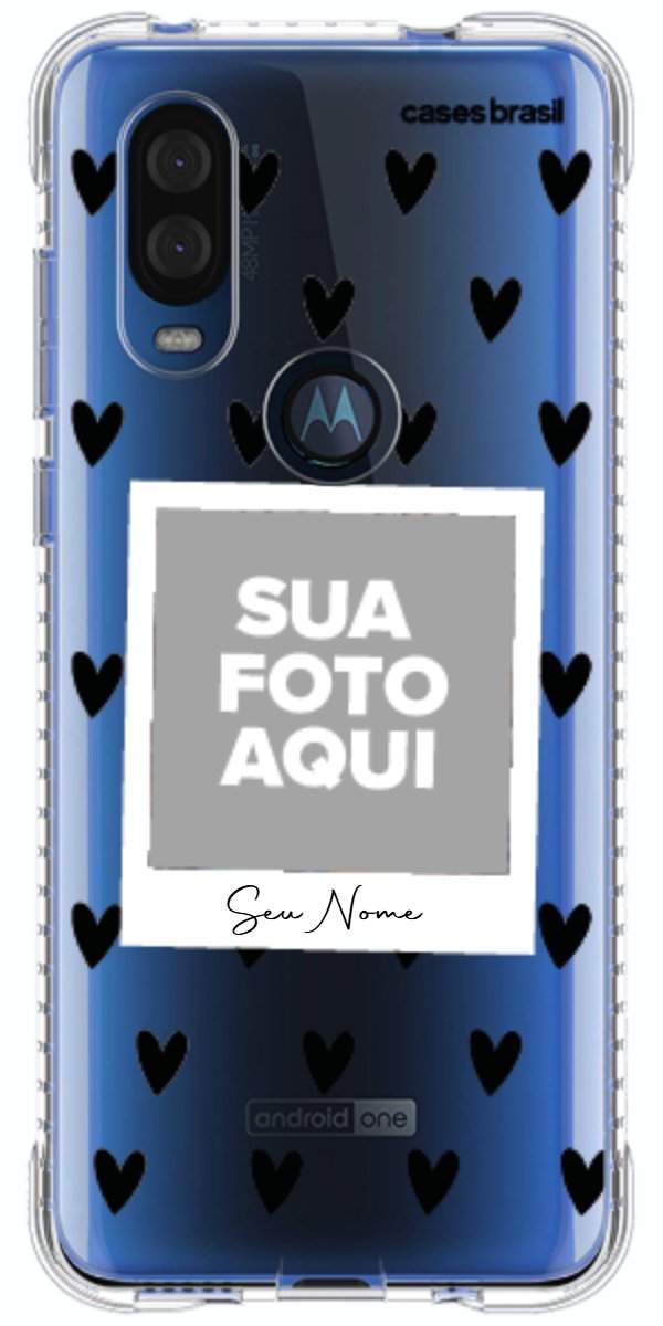 Capinha para Celular Polaroid Corações Black