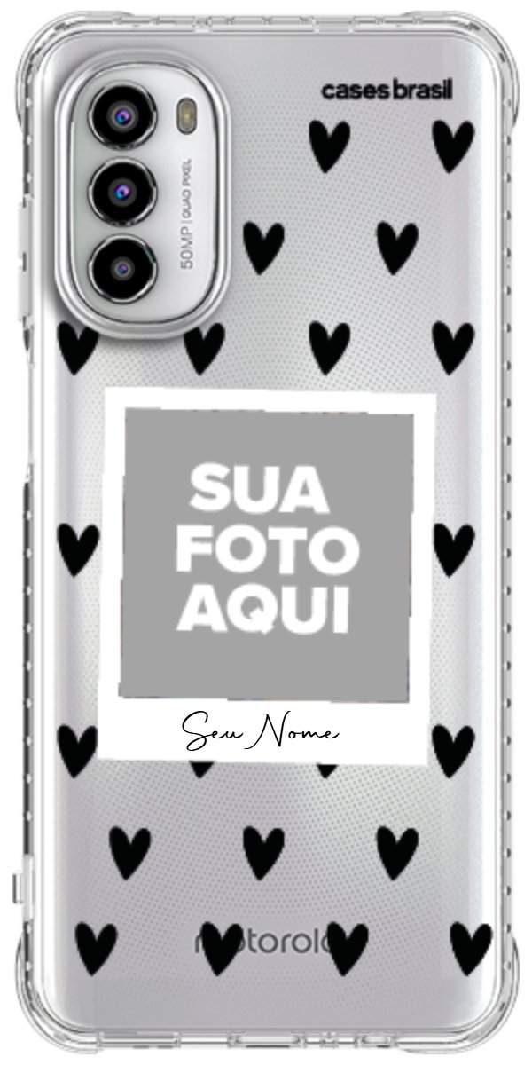 Capinha para Celular Polaroid Corações Black