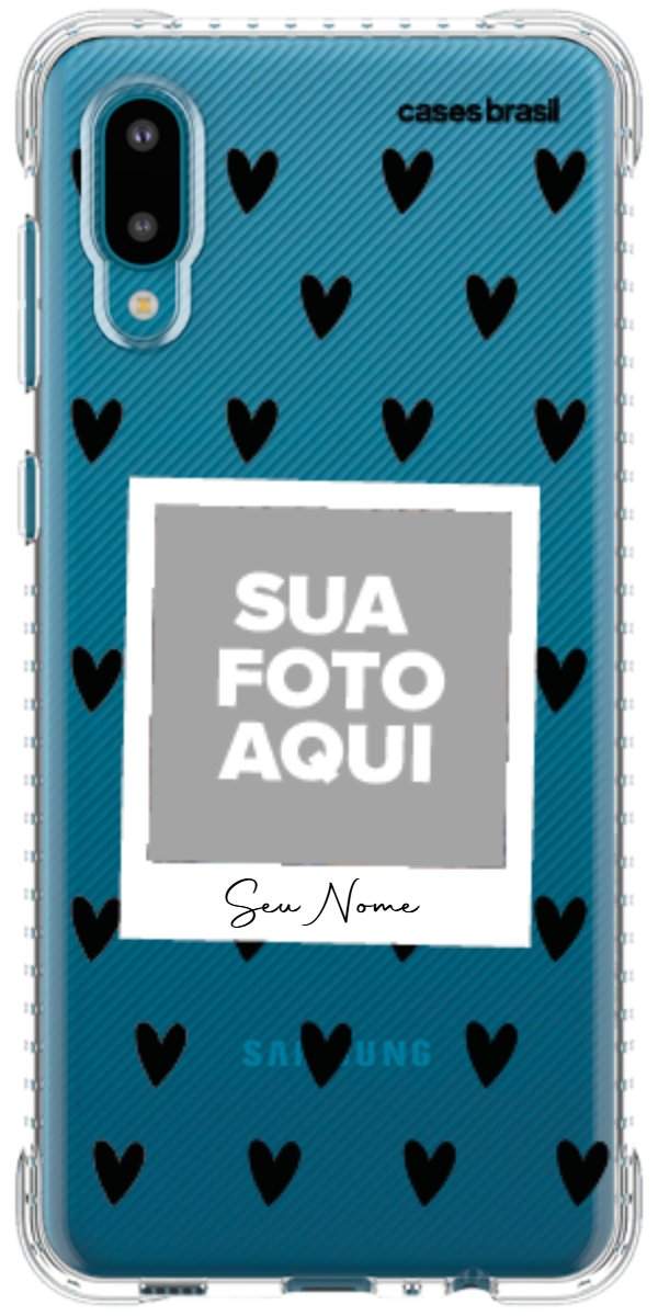 Capinha para Celular Polaroid Corações Black