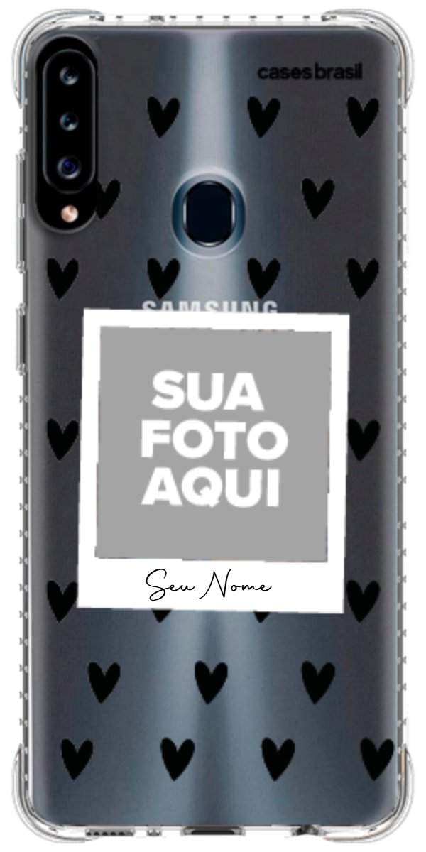 Capinha para Celular Polaroid Corações Black