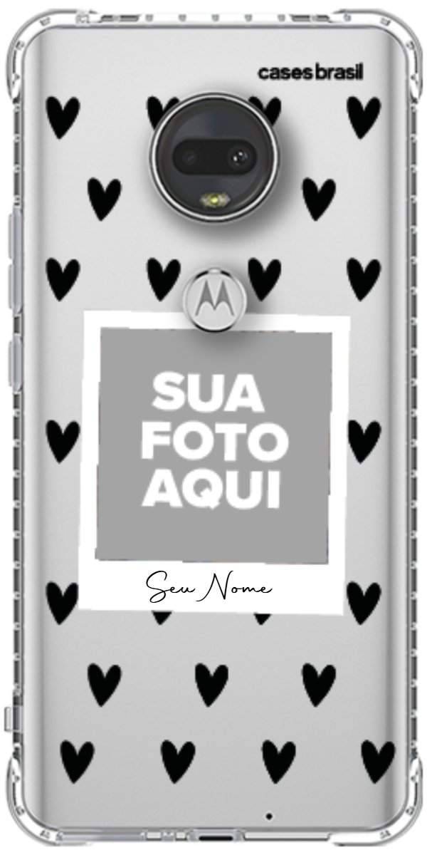 Capinha para Celular Polaroid Corações Black