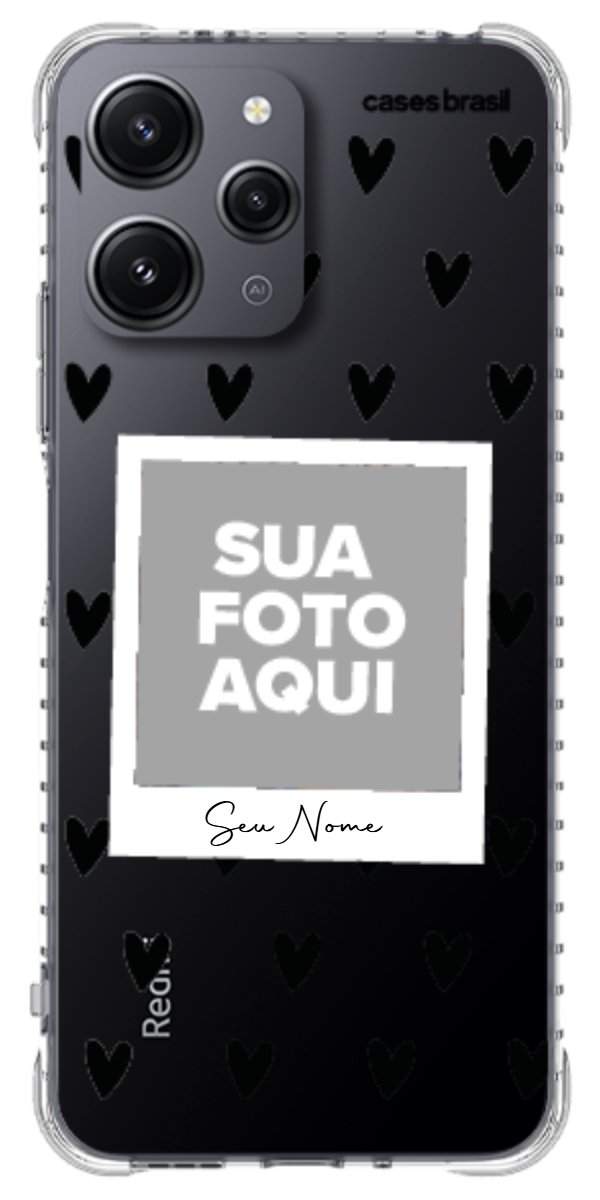 Capinha para Celular Polaroid Corações Black