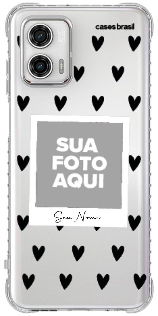 Capinha para Celular Polaroid Corações Black