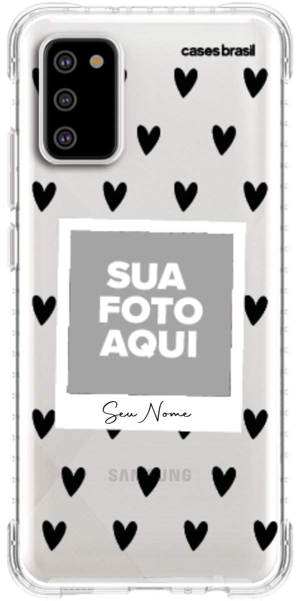 Capinha para Celular Polaroid Corações Black