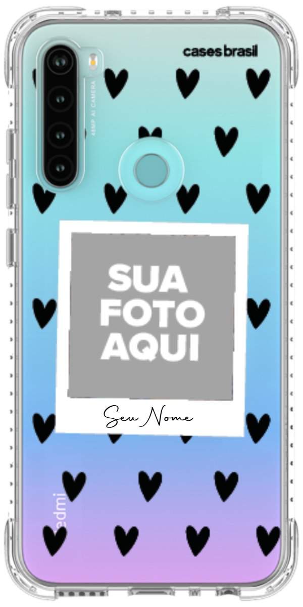 Capinha para Celular Polaroid Corações Black