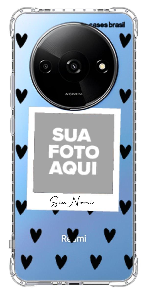 Capinha para Celular Polaroid Corações Black