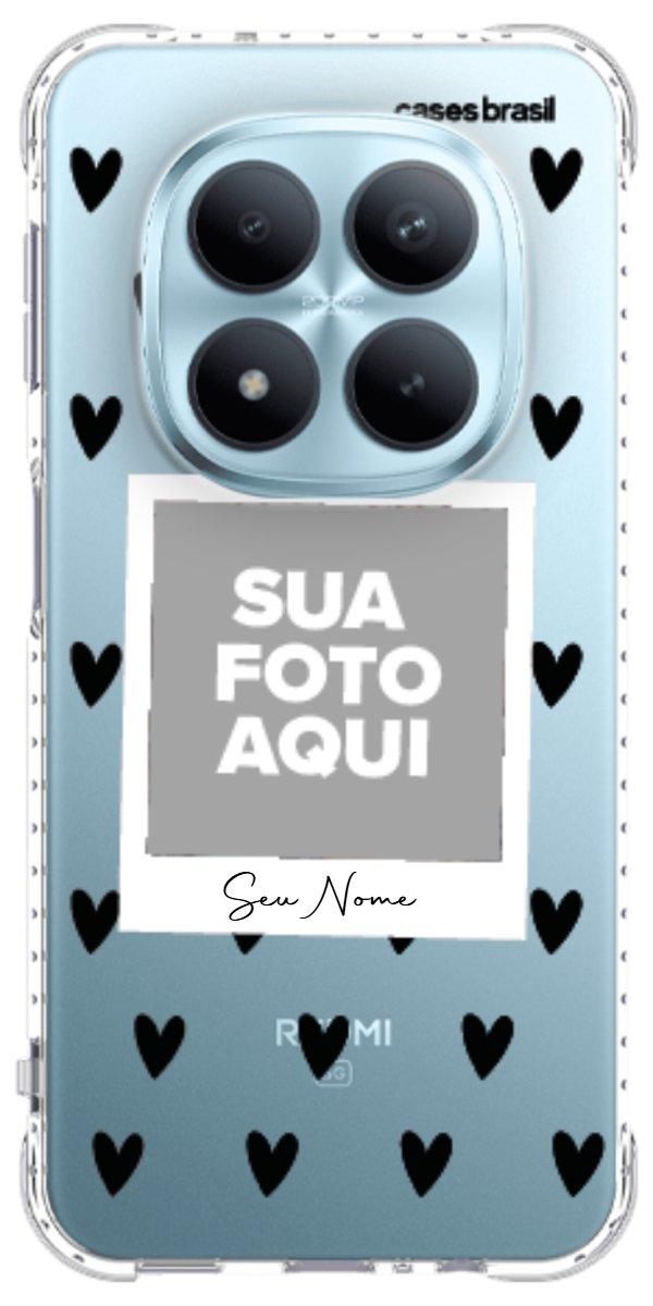 Capinha para Celular Polaroid Corações Black