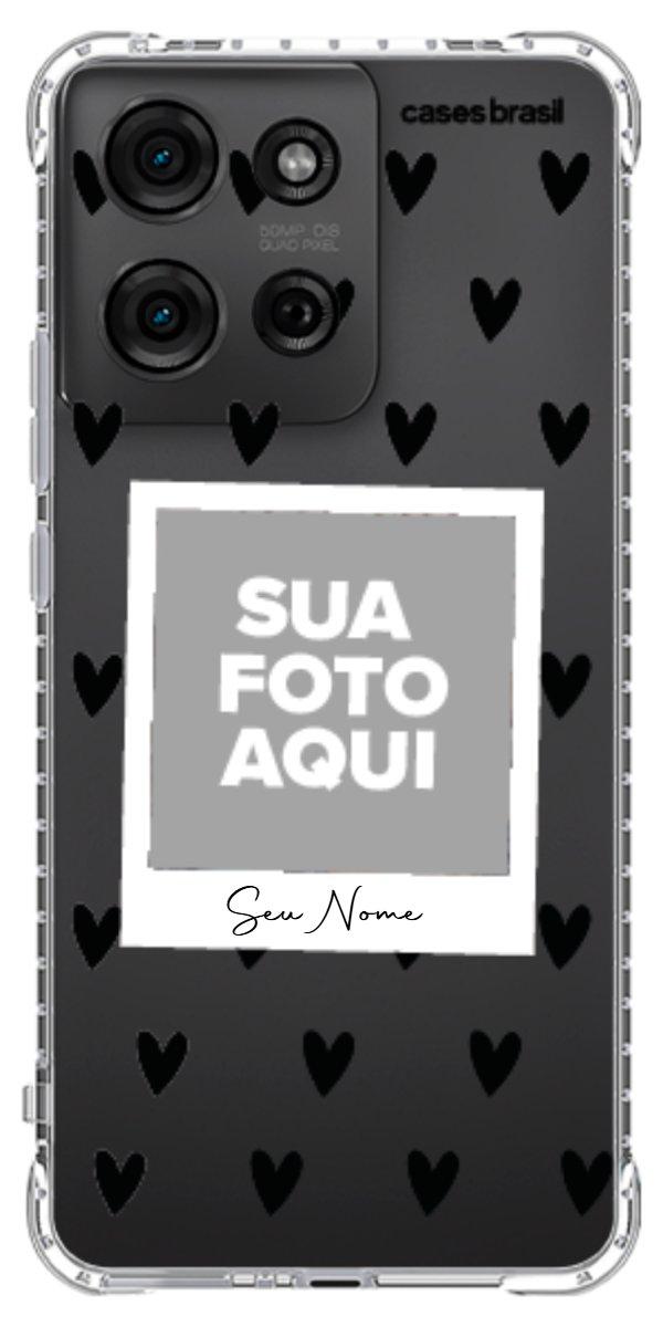 Capinha para Celular Polaroid Corações Black