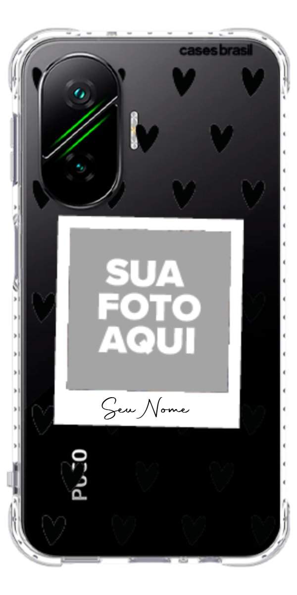 Capinha para Celular Polaroid Corações Black