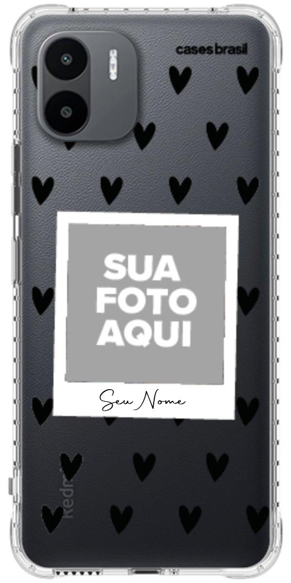 Capinha para Celular Polaroid Corações Black