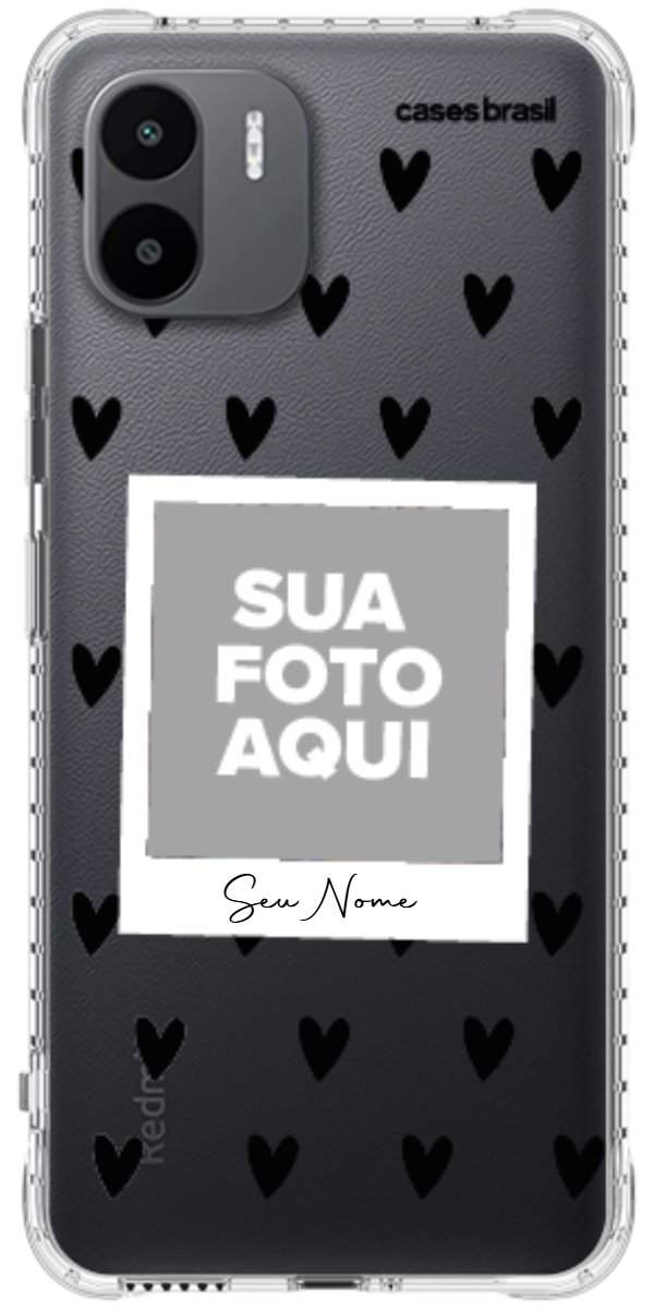 Capinha para Celular Polaroid Corações Black