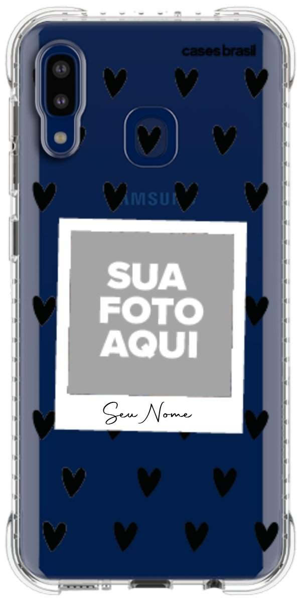 Capinha para Celular Polaroid Corações Black