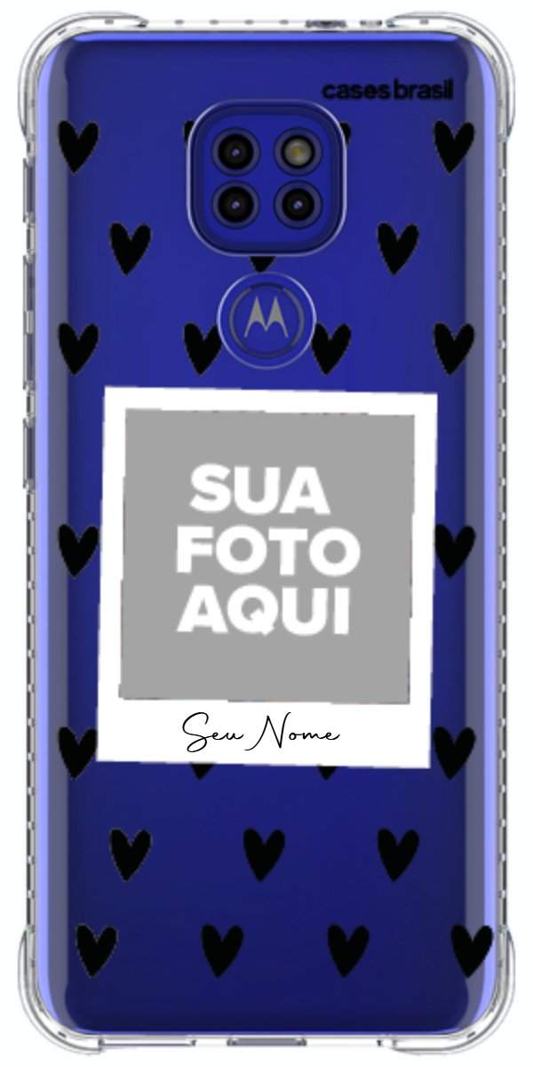Capinha para Celular Polaroid Corações Black
