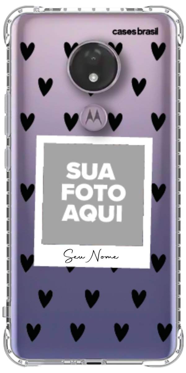 Capinha para Celular Polaroid Corações Black