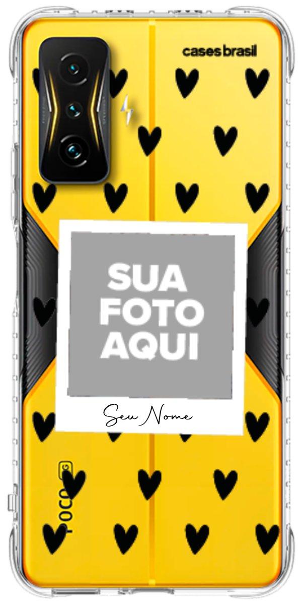 Capinha para Celular Polaroid Corações Black
