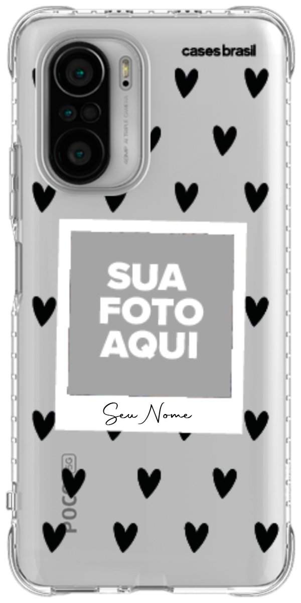 Capinha para Celular Polaroid Corações Black