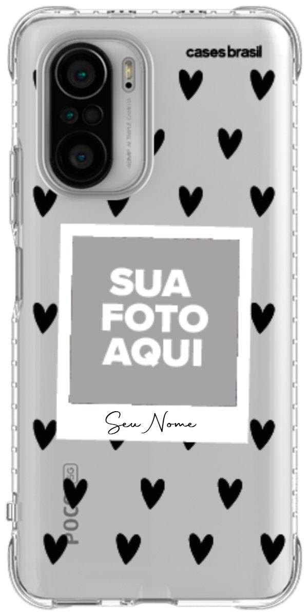 Capinha para Celular Polaroid Corações Black