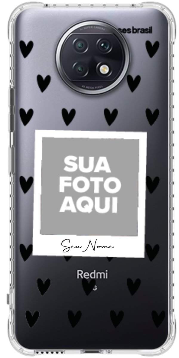 Capinha para Celular Polaroid Corações Black