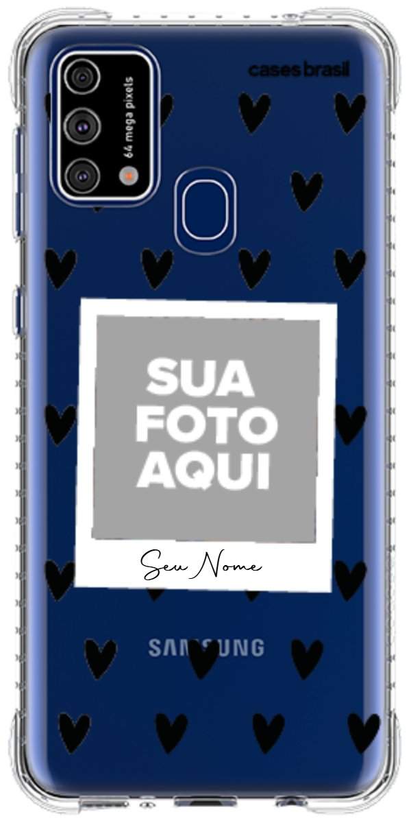 Capinha para Celular Polaroid Corações Black