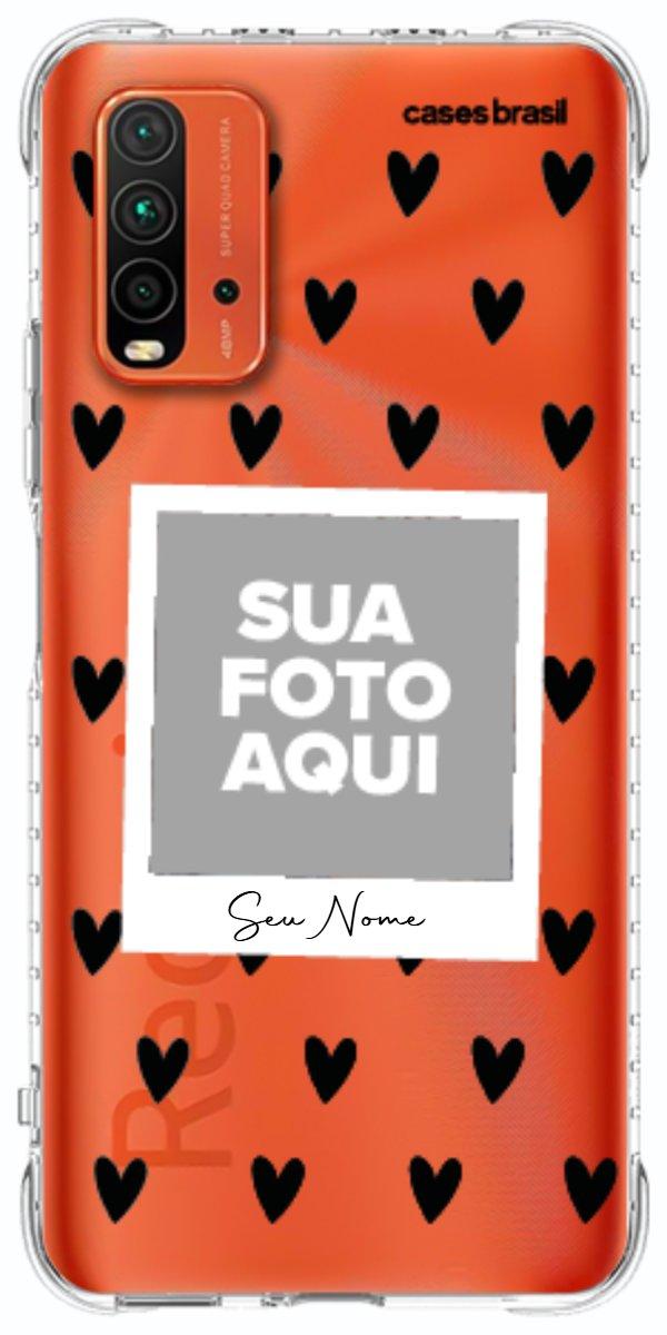 Capinha para Celular Polaroid Corações Black
