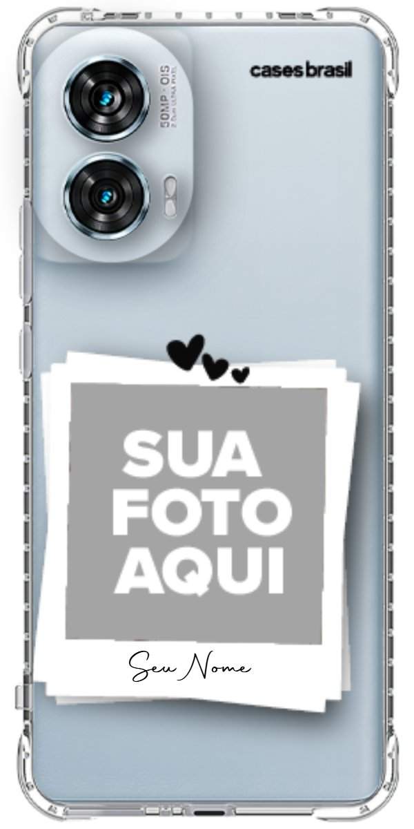 Capinha para Celular Polaroid Corações