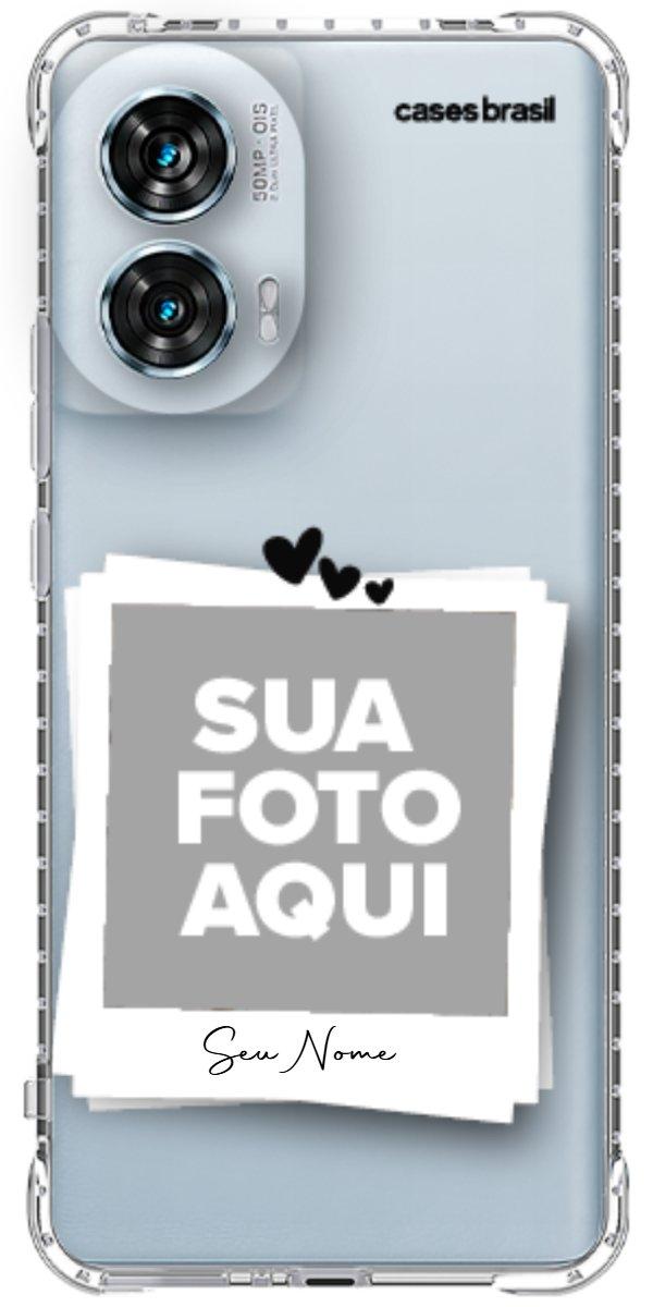 Capinha para Celular Polaroid Corações