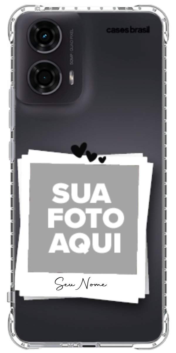Capinha para Celular Polaroid Corações
