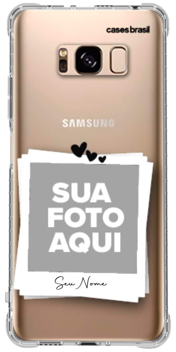Capinha para Celular Polaroid Corações
