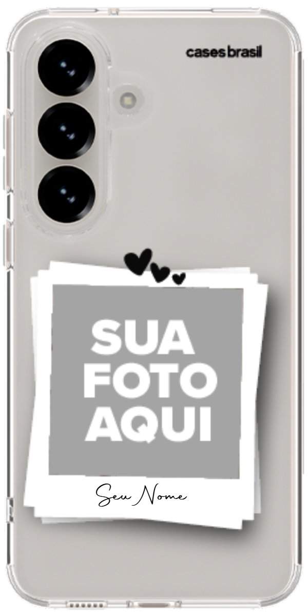 Capinha para Celular Polaroid Corações
