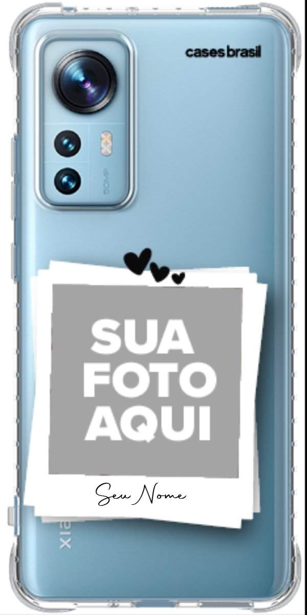 Capinha para Celular Polaroid Corações