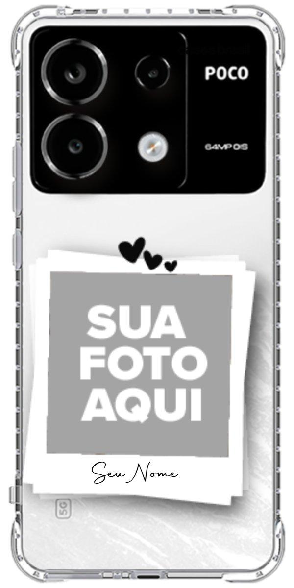 Capinha para Celular Polaroid Corações