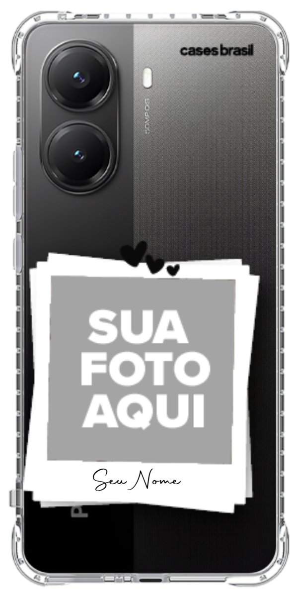 Capinha para Celular Polaroid Corações