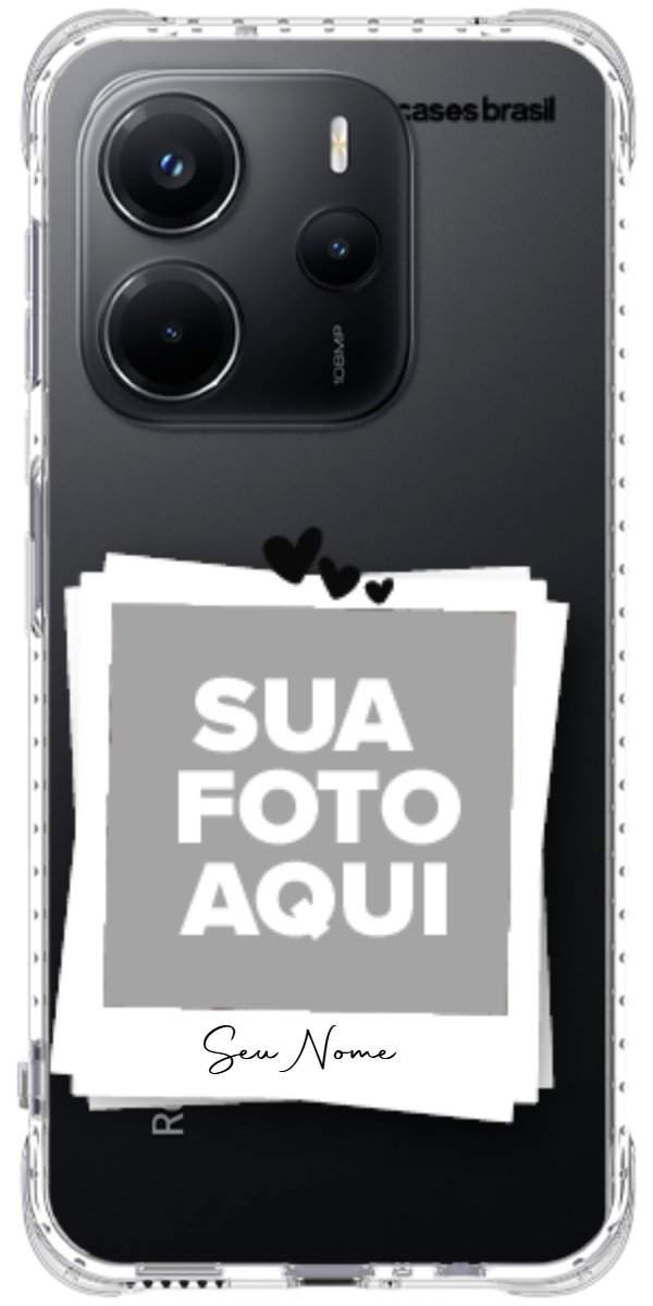 Capinha para Celular Polaroid Corações