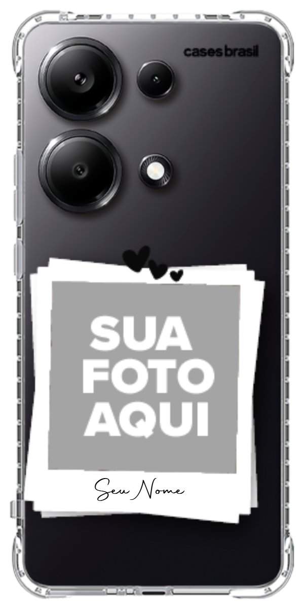 Capinha para Celular Polaroid Corações