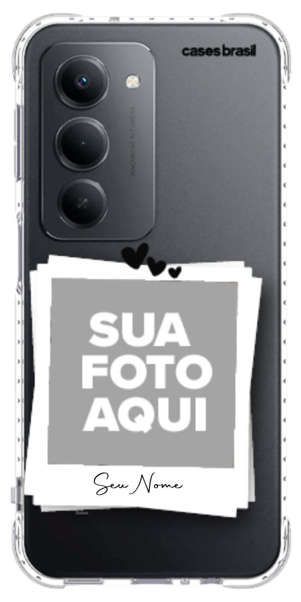 Capinha para Celular Polaroid Corações