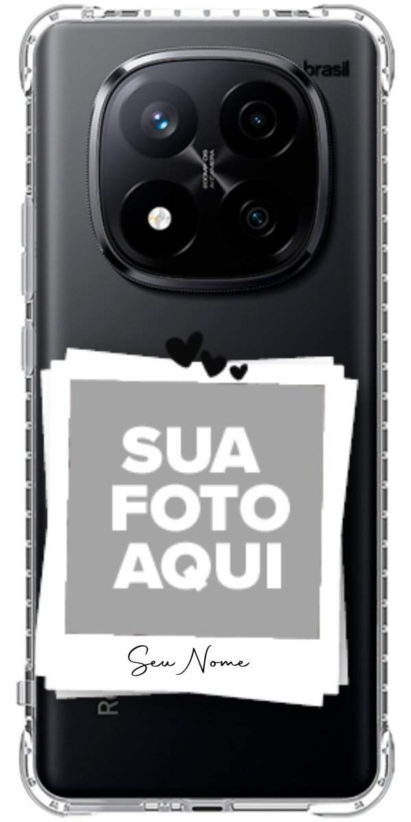 Capinha para Celular Polaroid Corações