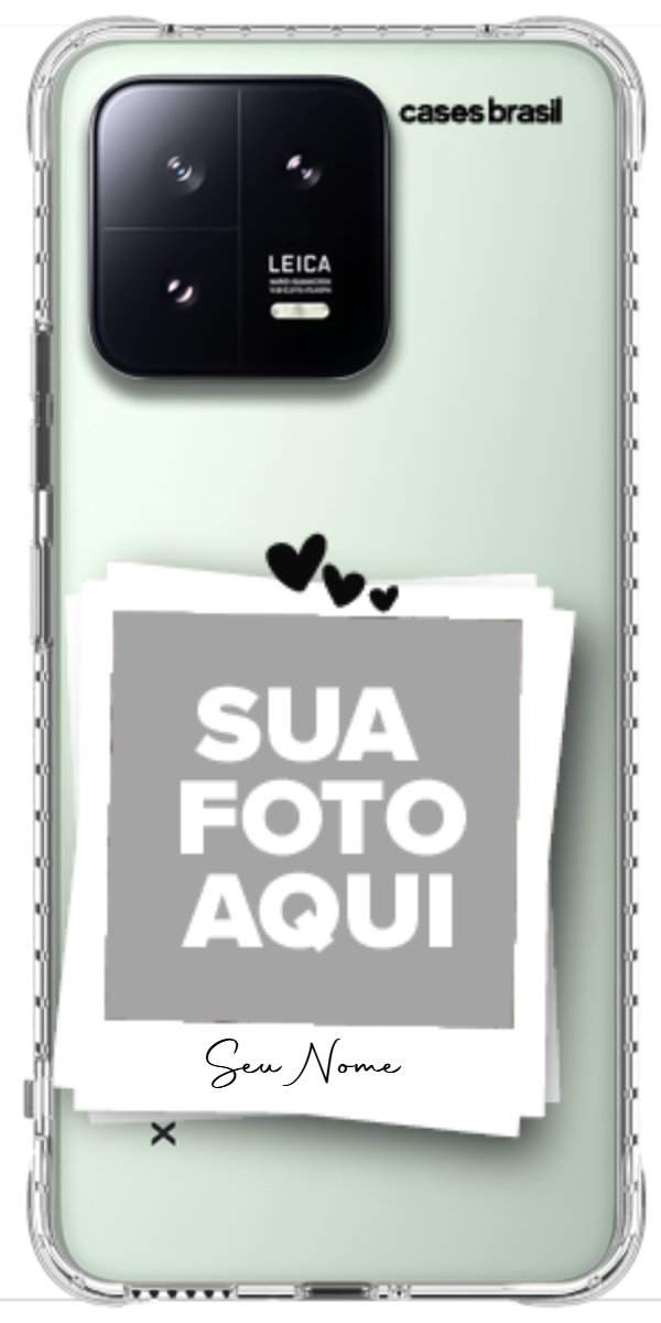 Capinha para Celular Polaroid Corações