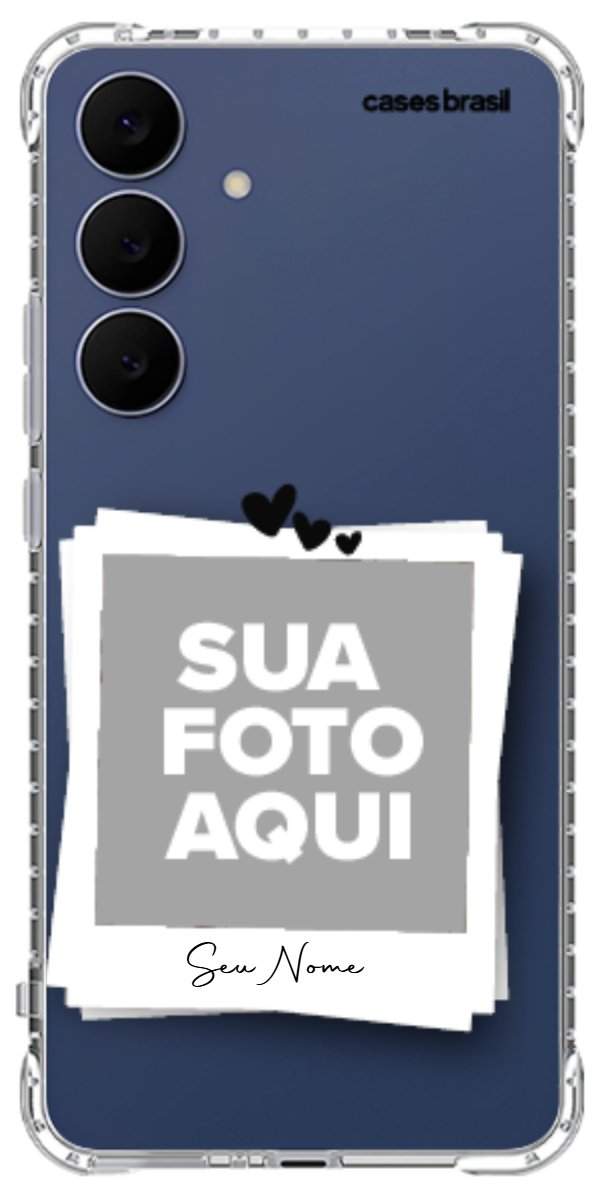 Capinha para Celular Polaroid Corações