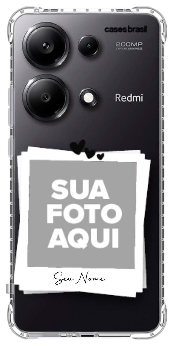 Capinha para Celular Polaroid Corações