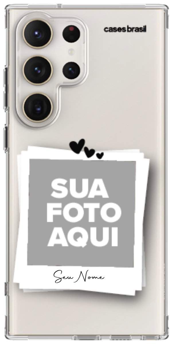 Capinha para Celular Polaroid Corações