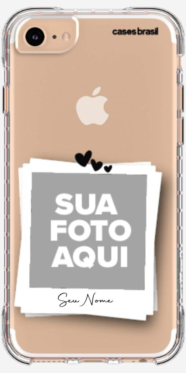 Capinha para Celular Polaroid Corações